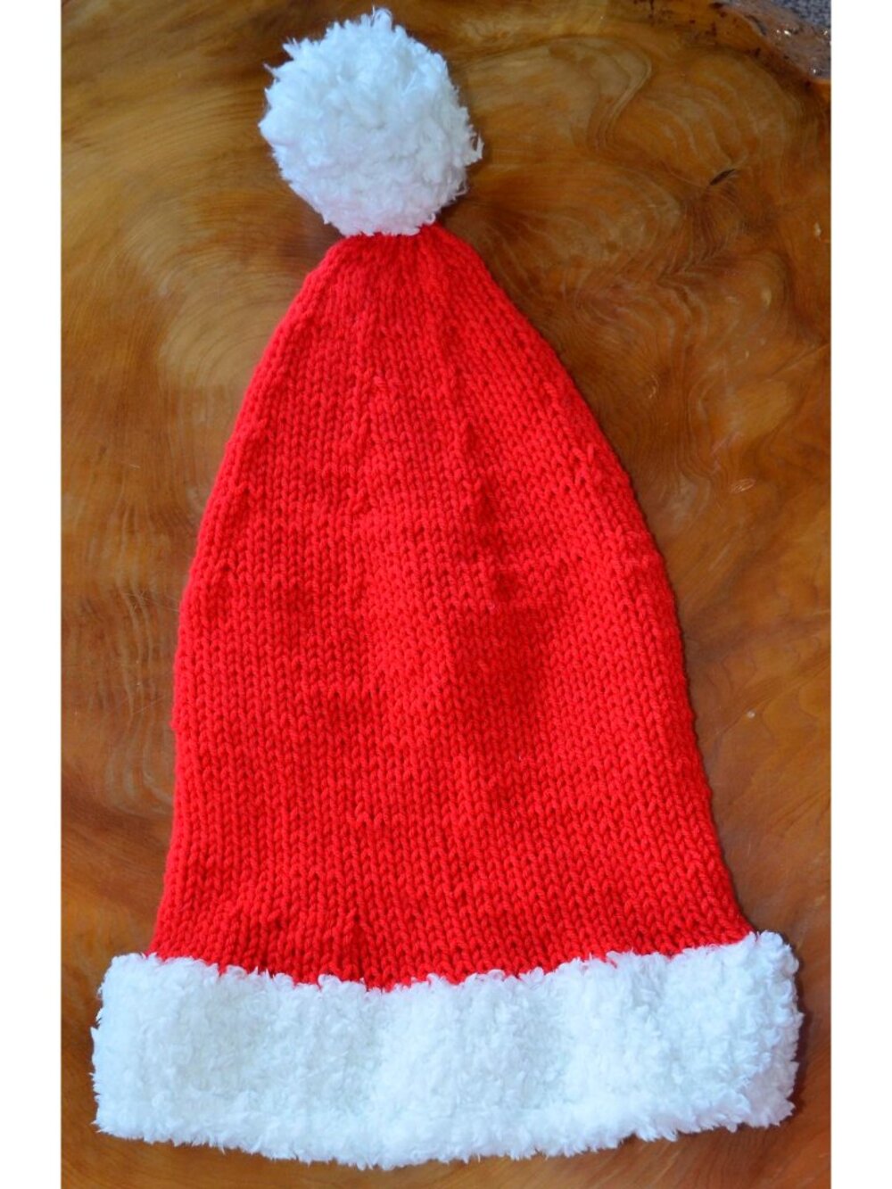 Fun Santa Hat - Hand Knit